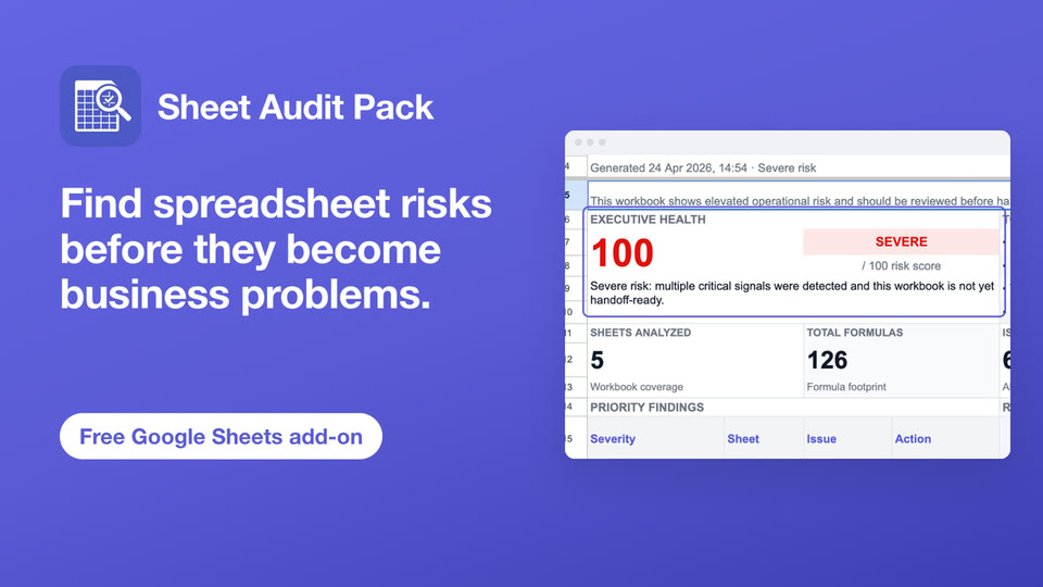 Sheet Audit Pack promo video
